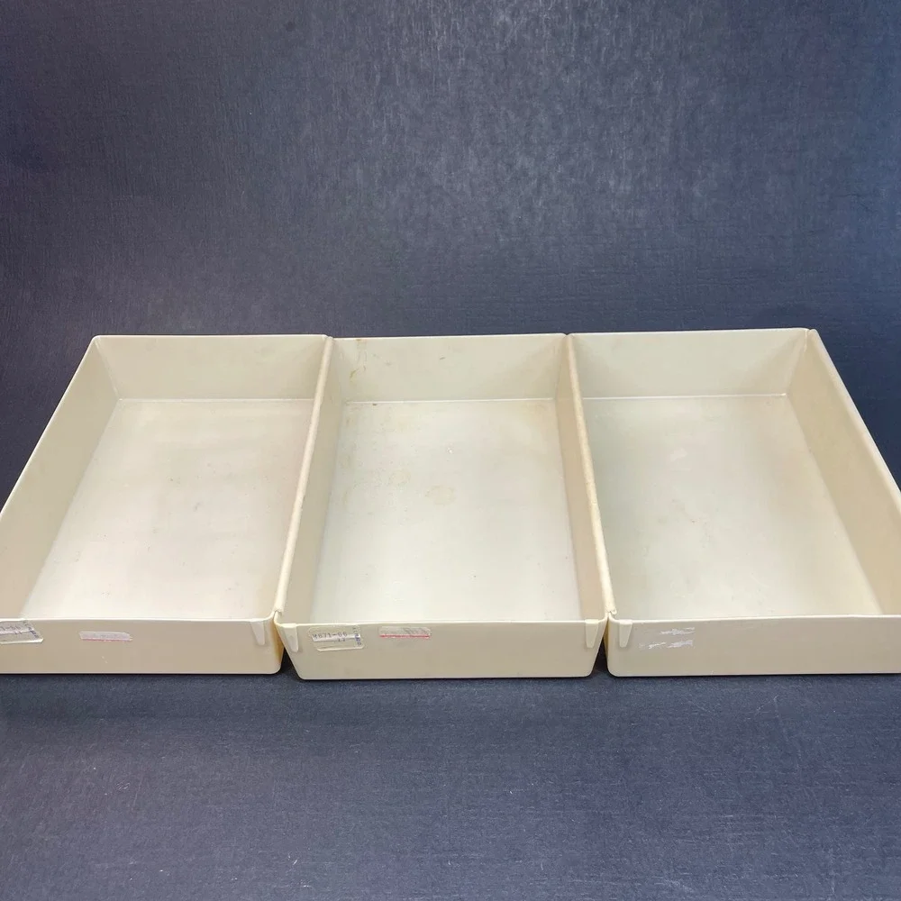VTG Rubbermaid 2916 Interlocking Drawer Organizer Tray Set 10 Almond Beige